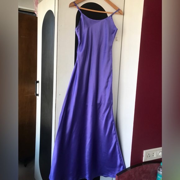 Silk SATIN LONG SLIP DRESS - Picture 3 of 13